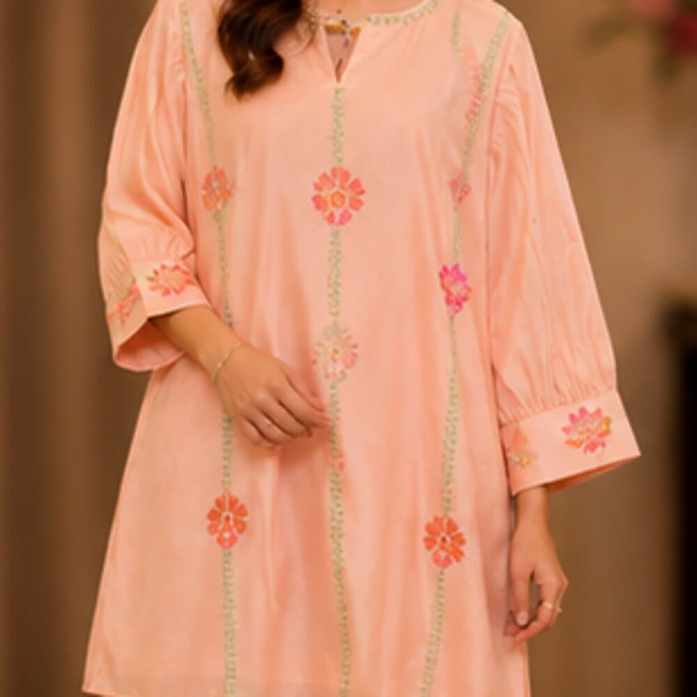 Peach Buti Set, the weave in close detail